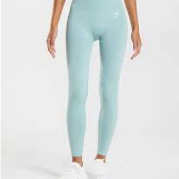 GYMSHARK light mint green leggings size medium like new condition - Picture 3 of 8